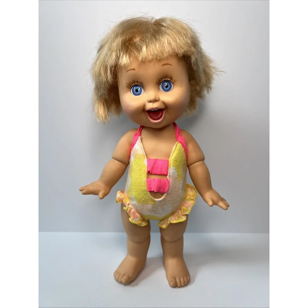 Vintage 1990 Galoob Baby Face So Playful Penny #10 Swimsuit Blue Eyes